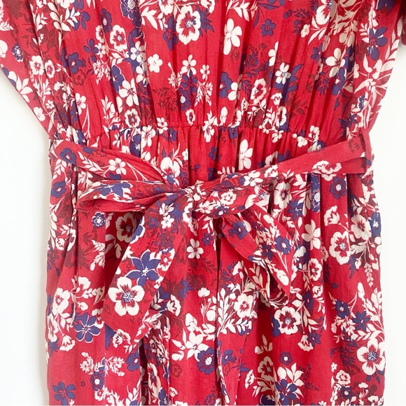 Xirena Red Floral Aubrey Tiered Dress - Picture 5 of 9